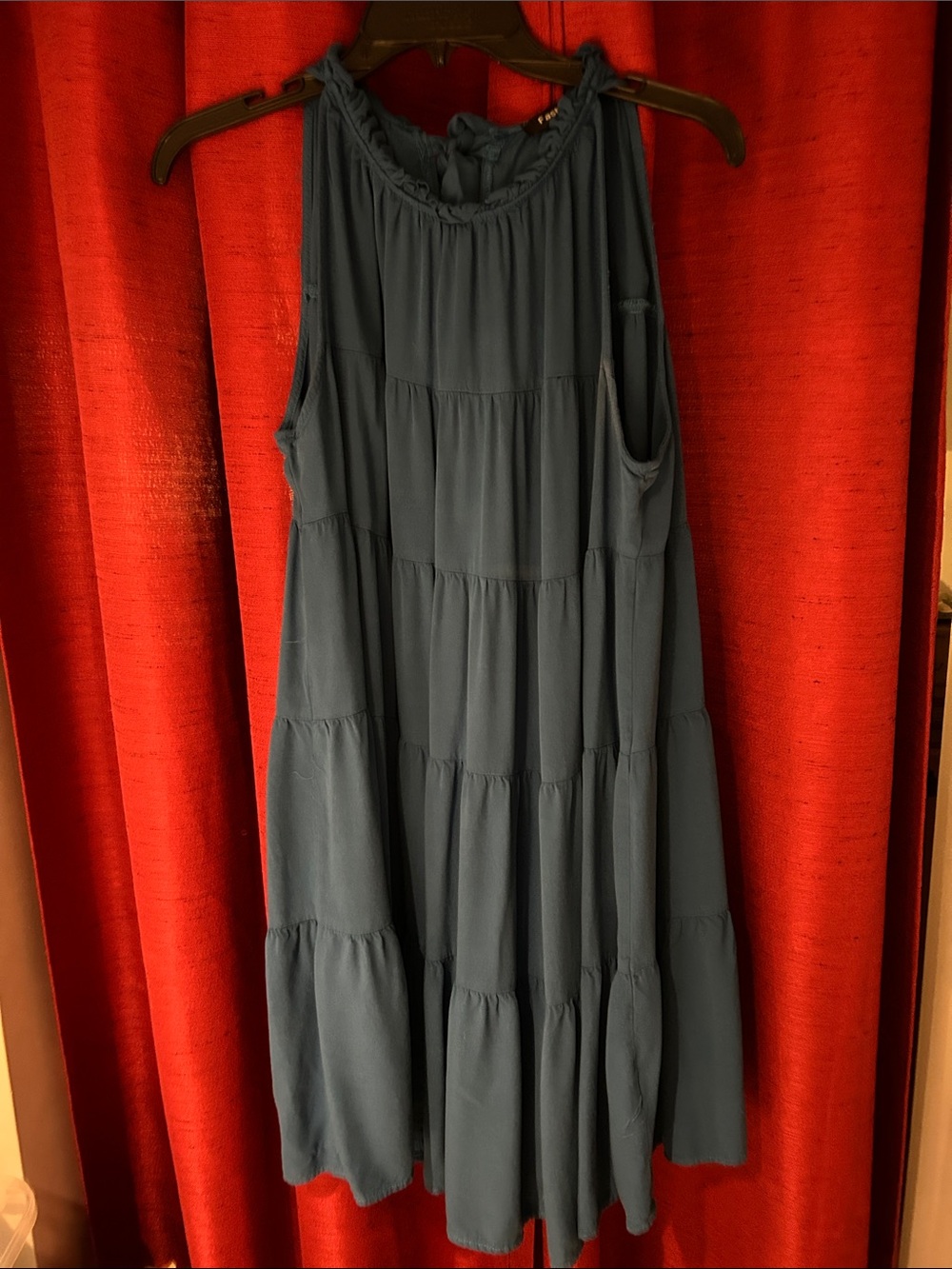 Fashion Brand Teal Tiered Maxi Dress